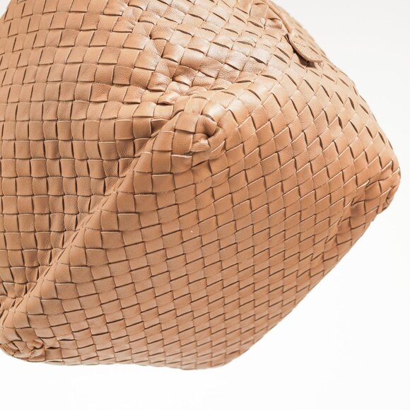 Bottega Veneta Light Brown Intrecciato Leather Box Bag - Picture 5 of 13